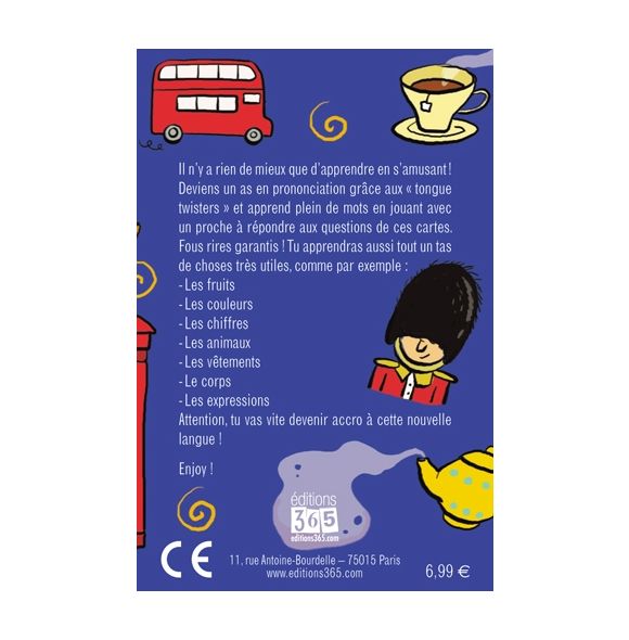 52 cartes pour apprendre l'anglais - Activité jeunesse / jeu