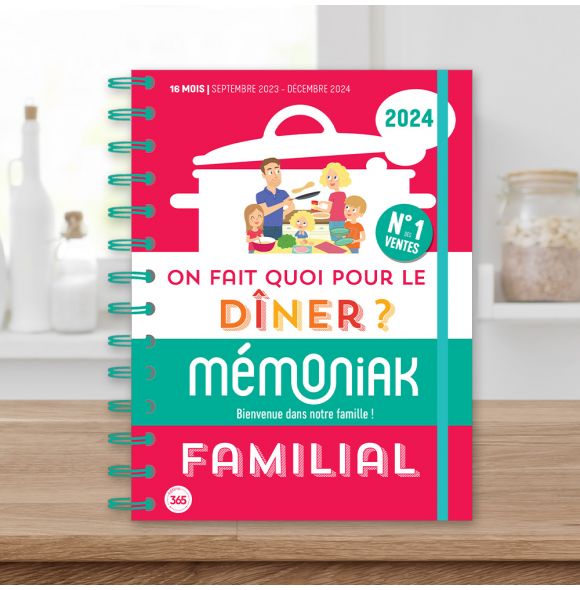 On fait quoi pour le dîner ? Agenda Mémoniak 2024, 16 mois de recettes pour  tous les soirs