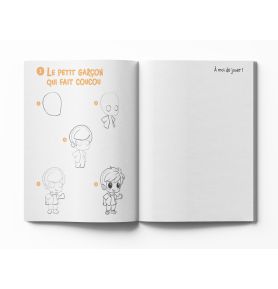 Mes 300 modèles à dessiner en pas à pas Kawaï - Personnages & animaux