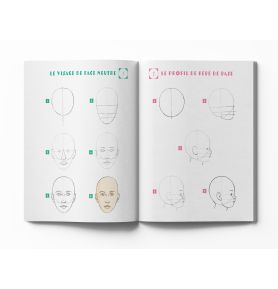 300 modèles à dessiner en pas à pas - Visages & expressions