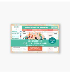 Missions de la semaine Mémoniak - bloc aimanté à compléter 2025