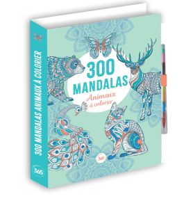 300 Mandalas - Animaux à colorier
