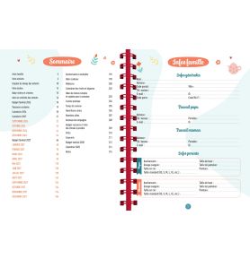 Agenda de ma tribu Mémoniak 2027 - une colonne par personne - 16 mois - septembre 2026-décembre 2027