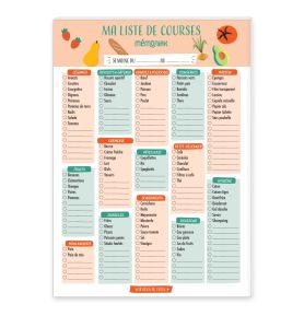 52 listes de courses Mémoniak - bloc aimanté à compléter - nouvelle édition