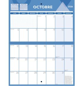 Organiseur aimanté calendrier mensuel sept. 2026-déc. 2027