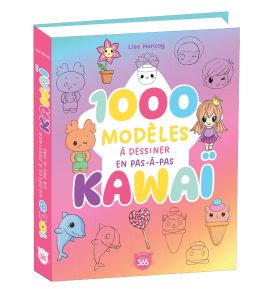 1000 modèles ultra-simples à dessiner en pas à pas Kawai