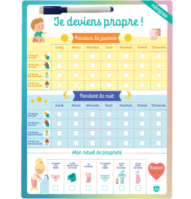 Tableau effaçable - Je deviens propre ! 