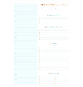 Bloc de to-do lists quotidiennes