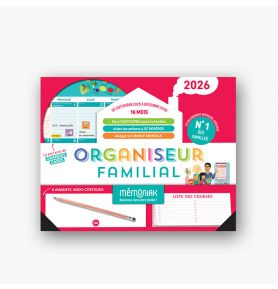 Organiseur familial Mémoniak 2026, calendrier organisation familiale mensuel (sept. 2025- déc. 2026)