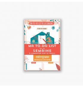 Bloc de 52 listes aimantés - Ma to-do list de la semaine Mémoniak 2025