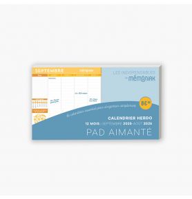 Pad aimanté Calendrier hebdo sept. 2025-août 2026, mini prix mini place