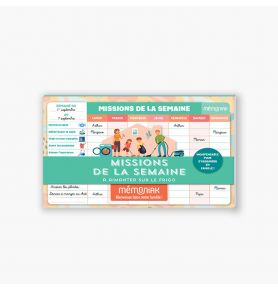 Missions de la semaine Mémoniak - bloc aimanté à compléter 2025