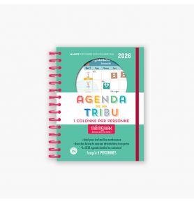 Agenda Famille nombreuse Mémoniak 2026 - une colonne par personne