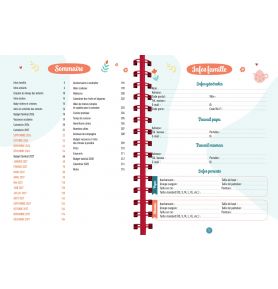 Agenda de ma tribu Mémoniak 2027 - une colonne par personne - 16 mois - septembre 2026-décembre 2027