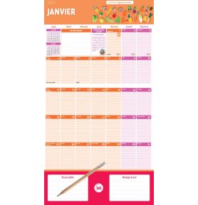 Organiseur familial Mémoniak 2027, calendrier organisation familiale mensuel (sept. 2026- déc. 2027) 