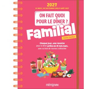 On fait quoi pour le dîner ? Familial Mémoniak 12 mois, septembre 2026-août 2027