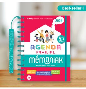 Mini-organiseur familial L Essentiel Mémoniak, calendrier mensuel (sept.  2023- déc. 2024) - Cdiscount