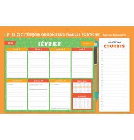 BLOC AIMANTE DE 52 MENUS HEBDOMADAIRES A COMPLETER MEMONIAK - CALENDRIER -  Librairie La Préface