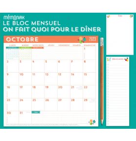 Mini Frigobloc Mensuel 2024 - Calendrier d'organisation familiale / mois  (de sept. 2023 à dec 2024)