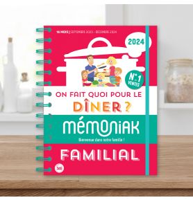 On fait quoi pour le dîner ? Agenda Mémoniak 2024, 16 mois de recettes pour tous les soirs