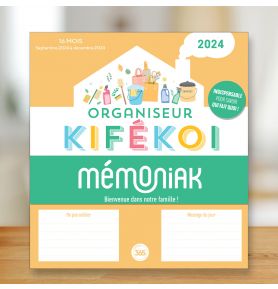 Organiseur Mémoniak avec Julie Ricci, calendrier mensuel (sept. 2023 - déc.  2024) - Cdiscount