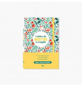 Cahier de recettes à remplir