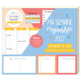 Ma semaine organisée 2027 - semainier 16 mois