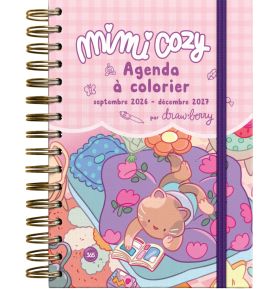 Agenda à colorier Mimi Cozy by Draw Berry - 16 mois, septembre 2026 - décembre 2027