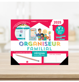 Organiseur familial Mémoniak 2025, calendrier organisation familial mensuel (sept. 2024- déc. 2025)
